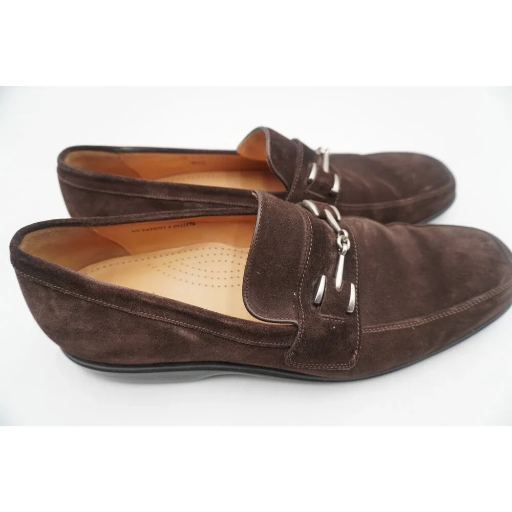 Cole Haan Collection Men's Sz 11.5M Brown Suede Bit Moccasin Loafers Made/Italy